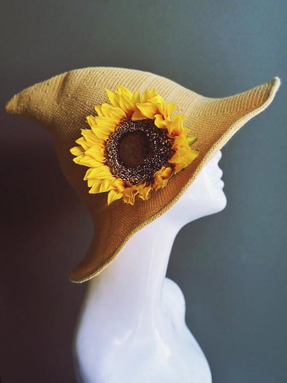 Bright Floral One-Piece with Wide Brim Hat and Anklet