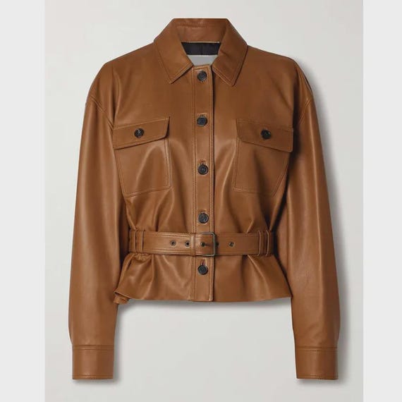 Urban Chic in a Sleek Leather Moto Jacket