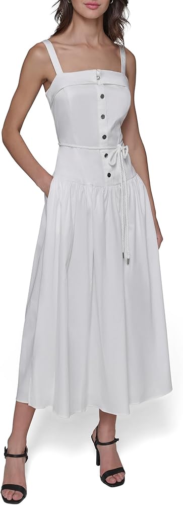 Casual Chic with Button-Down Dress and Rope Espadrilles