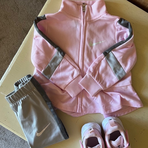 Sporty Pink Tracksuits with Sleek Sneakers