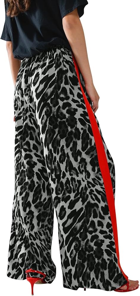 Bold and Bright Color-Blocked Striped Trousers