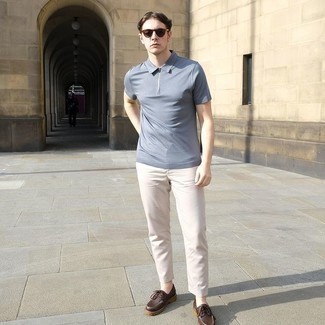 Summer Breeze Style with Light Beige Chinos and Polo Shirt