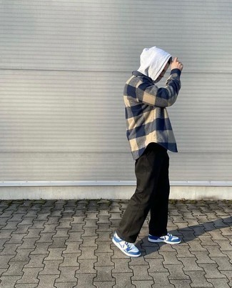 Street Smart: Slim Black Chinos Paired with Graphic Hoodie