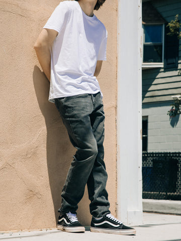 Minimalist Magic: Clean Lines with Black Pants and Denim Jacket