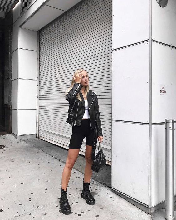 Urban Edge Styling with a Leather Jacket and Graphic Tee