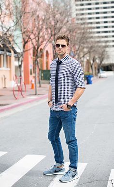 Cozy Layering with Flannel Shirt Tied Over Denim Dress