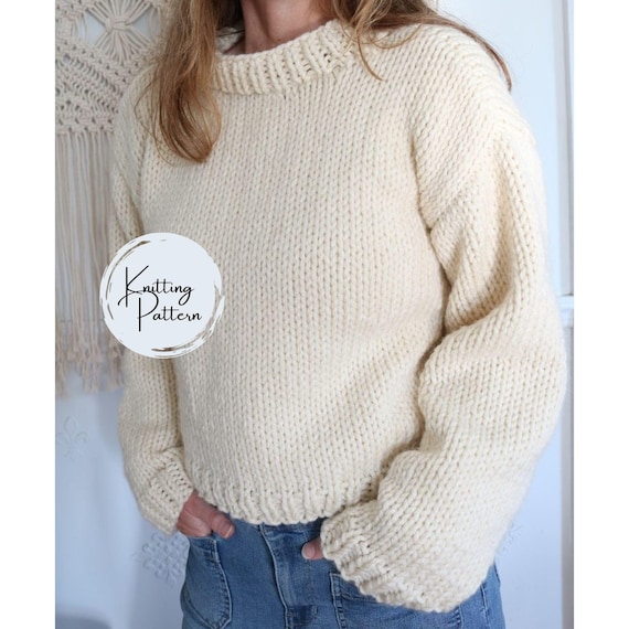 Winter Whites: Cozy Knit Sweater and White Jeans