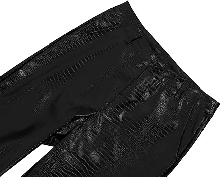 Glam Night Out: White Leather Pants with Metallic Top