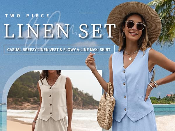 Summer Fresh: Linen Skorts Paired with Straw Hats