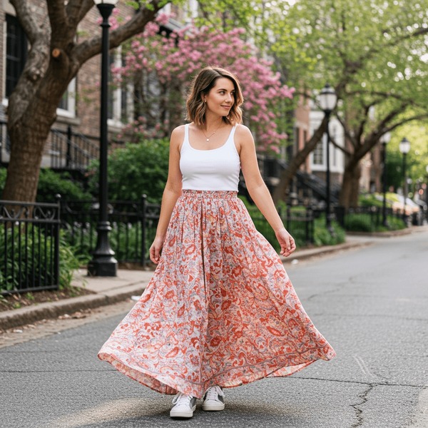 Weekend Ready: Casual Cotton Skorts with Tank Tops