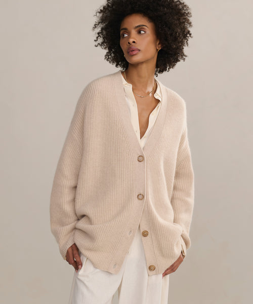 Soft Neutrals with a Creamy Long Cardigan