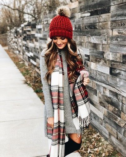 Cozy Layers for Fall: Plaid Scarf and Wool Cardigan