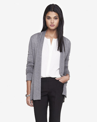 Office Ready: Tailored Pants and Sleek Long Cardigan