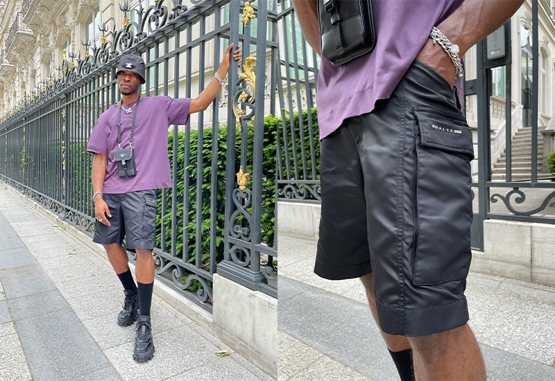 Casual Cool: Denim Bermuda Shorts with a Vintage Band Tee