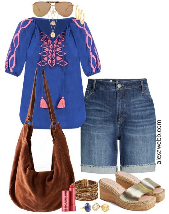 Bohemian Peasant Blouses with Denim Skirts