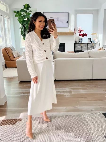 Cozy Layers with Soft Cardigans and Slip Dresses