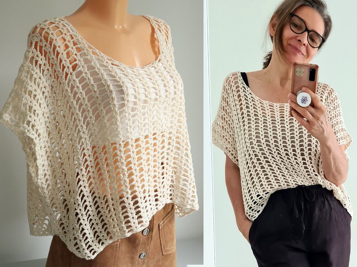 Effortless Boho with Flowing Baggy Pants and Crochet Top