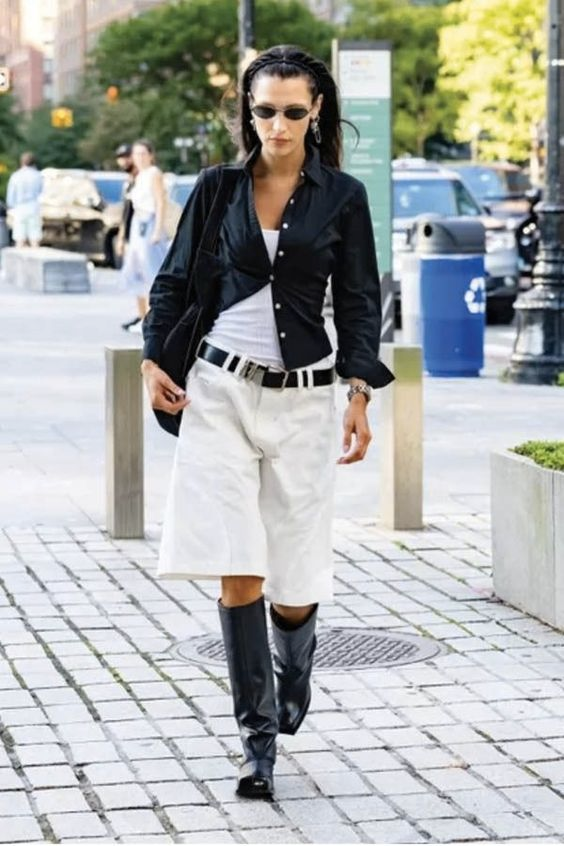 Layered Luxe: Baggy Pants with Longline Cardigan and Boots