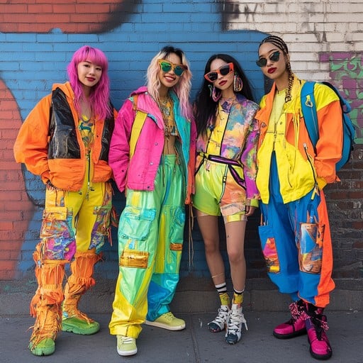 Bold & Bright: Hot Pink Pants with Neon Green Accessories