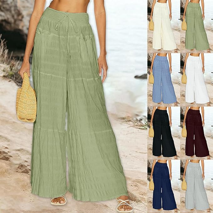 Boho-Chic with Pink Flared Pants and Embroidered Peasant Top