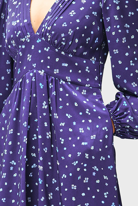 Polka Dot Wrap Dress with Flowy Silhouette