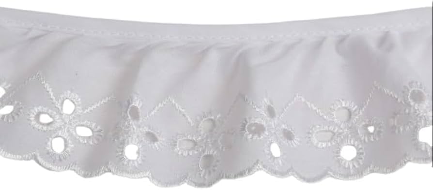 Delightful Eyelet Lace Dress with Scalloped Edges