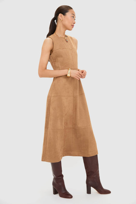 Earth-Tone Sweater Coupled with Suede Skirt