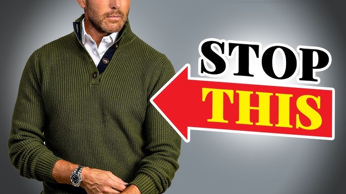 Lightweight Sweater Over Button-Up Shirt Layering