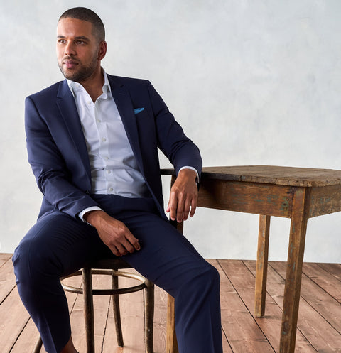 Classic Blue Jeans with a Tailored Navy Blazer