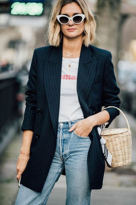Oversized Blazers Layered on Boyfriend Jeans