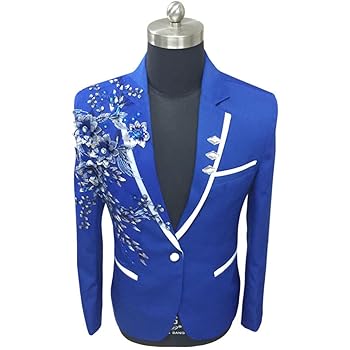 Floral Blazer as a Statement Piece Over Classic Blue Jeans