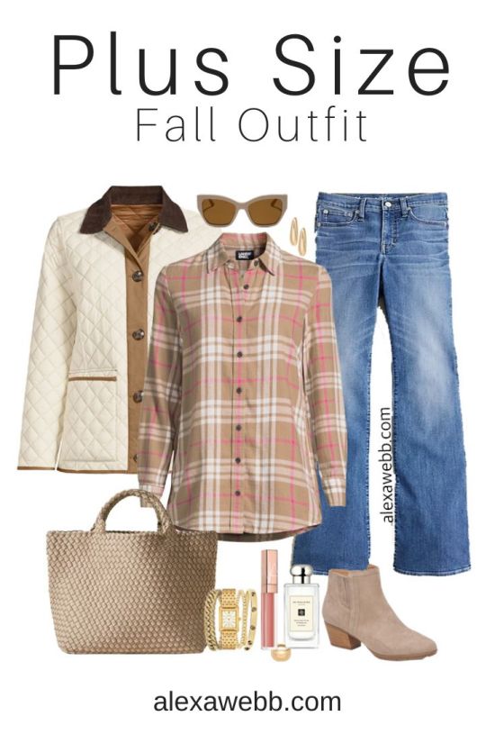Plaid Shirt and Bootcut Jeans for Effortless Fall Style