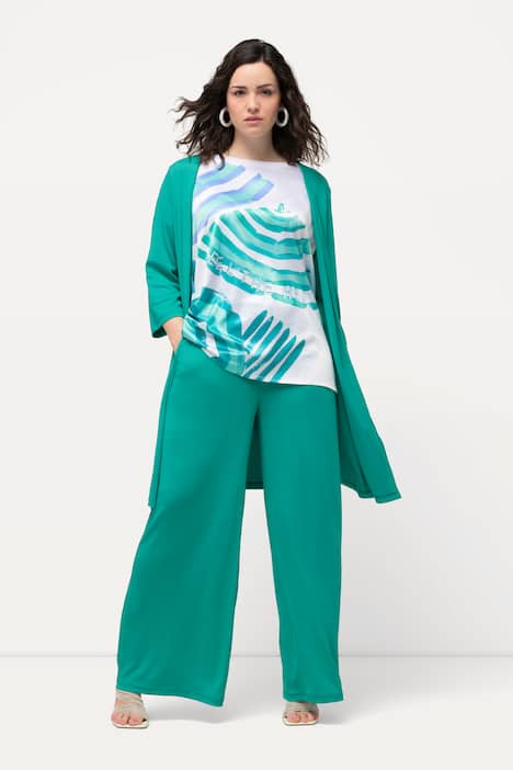 Layered Luxe: Wide Leg Pants Under Longline Coats