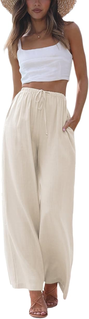 Weekend Wanderer: Linen Wide Leg Pants and Straw Hats