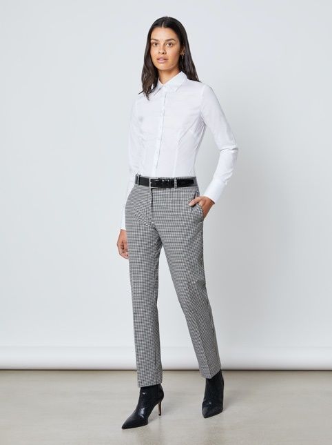 Office Ready: Tucked-In Oversized Shirt with Tailored Trousers