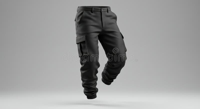 Monochrome Magic: All-Black Cargo Pants Ensemble