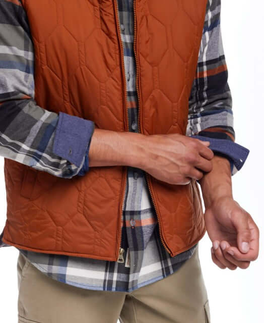 Quilted Vests Over Lightweight Long Sleeve Shirts