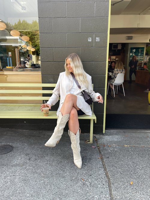 Chunky Knit Sweaters with Cowboy Boot Accents