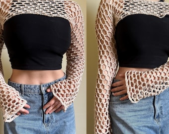 Cropped Denim Jackets with Butterfly Hair Clips