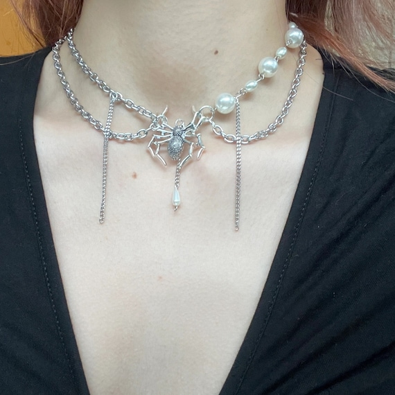 Shimmering Rhinestone Chokers and Layered Chains