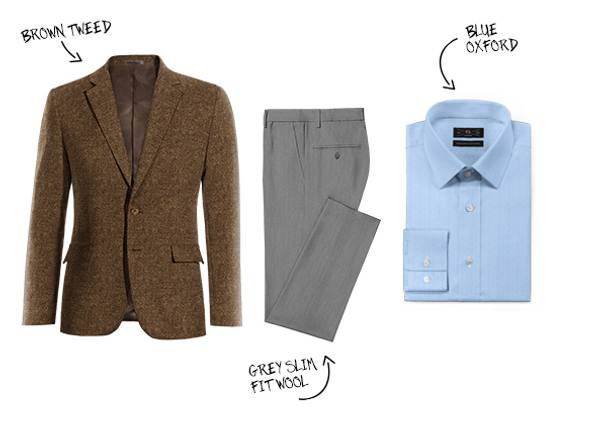 Buttoned Up Wool Coat with Earth Tone Sweater