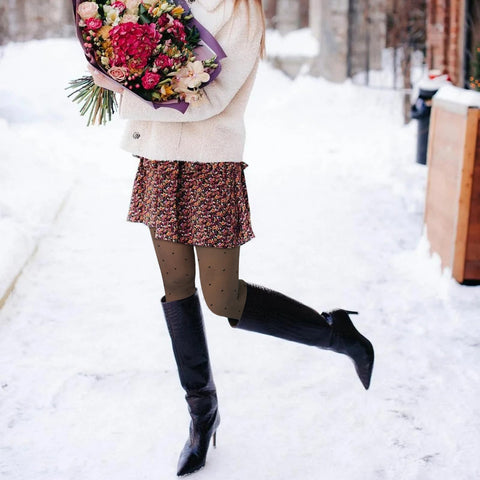 Fleece-Lined Leggings with Ankle Boots