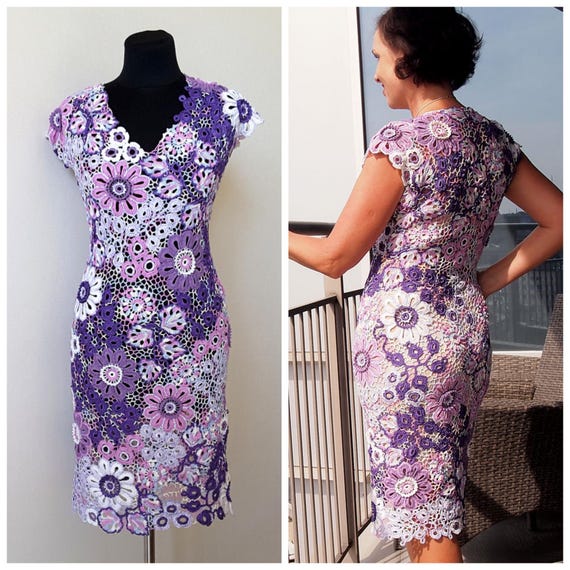 Vintage Vibes in Crochet Midi with Floral Motifs