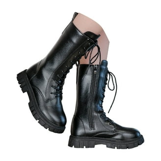 Metallic Knit Dresses Paired with Leather Knee-High Boots