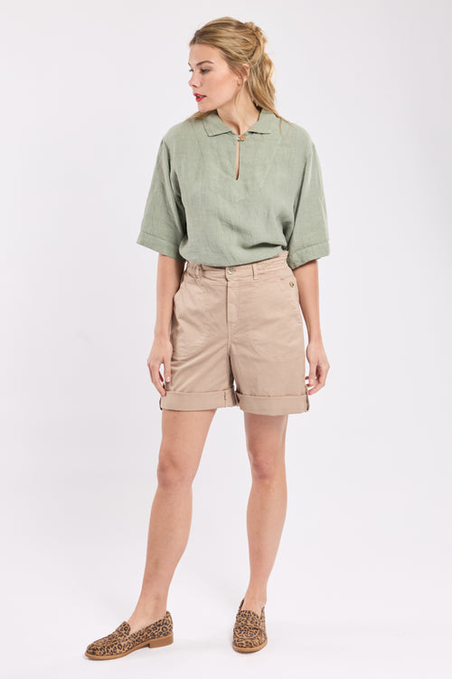 Classic Navy Poplin Skirt Meets Striped Breton Top