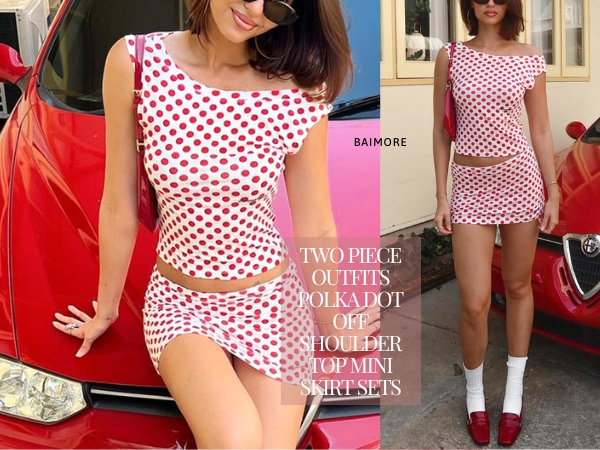 Retro Flash: Polka Dot Poplin Skirt with Cat-Eye Sunglasses