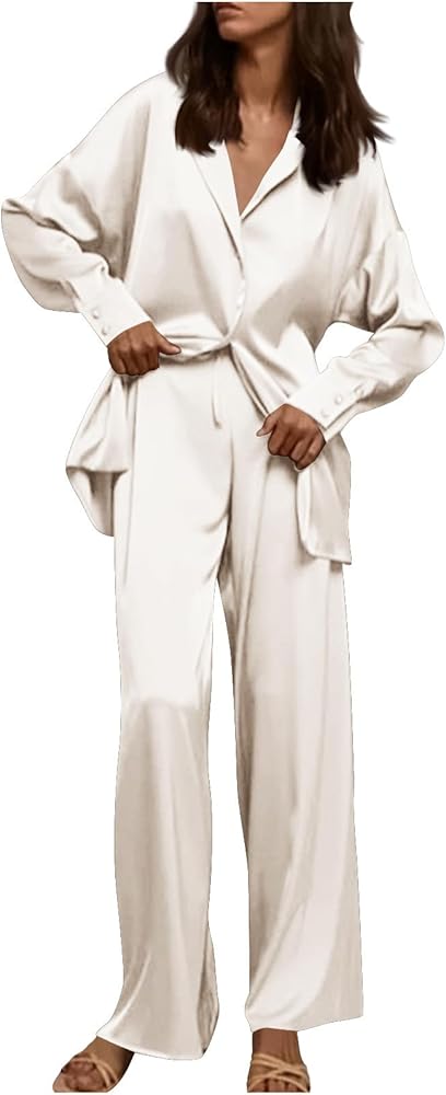 Luxe Lounge: Silk Wide Leg Pants for Cozy Glam