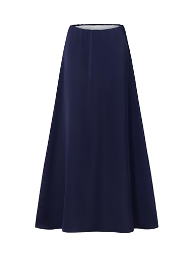 Satin Midi Skirt with Lightweight Sweater