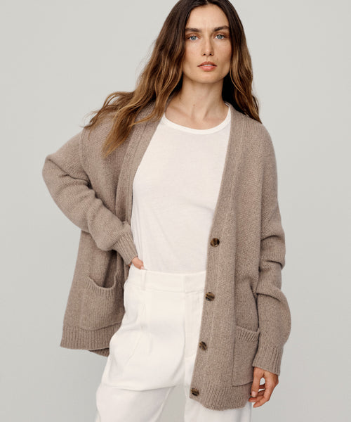 Soft Cashmere Scarves Wrapped Around Chunky Sweaters