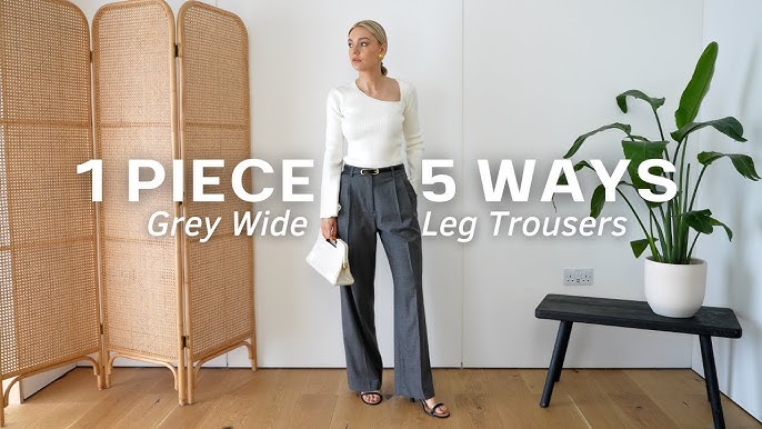 Velvety Wide-Leg Trousers with Cozy Knit Tops